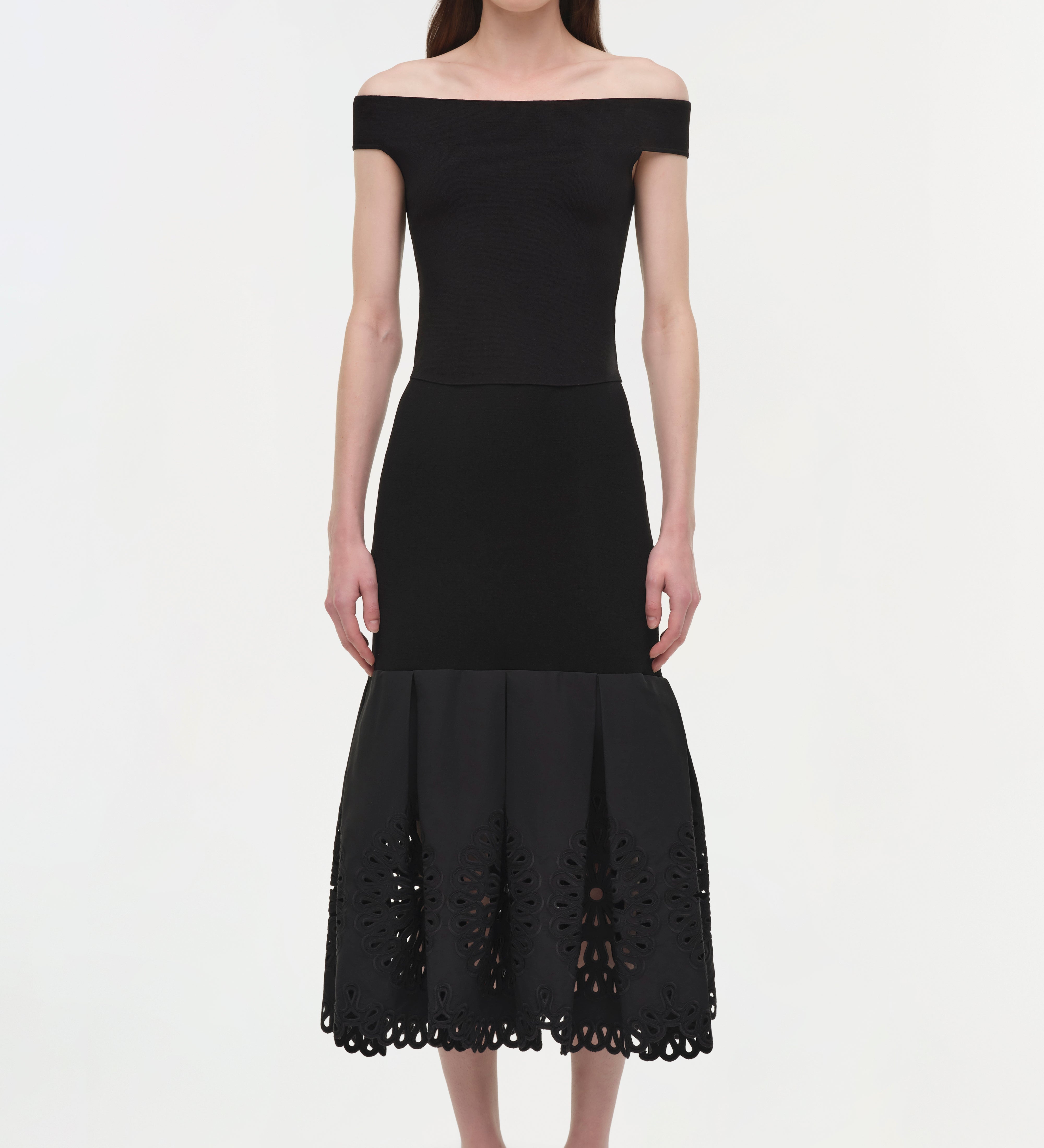 Simkhai - Eveletta Embroidered Knit Midi Skirt