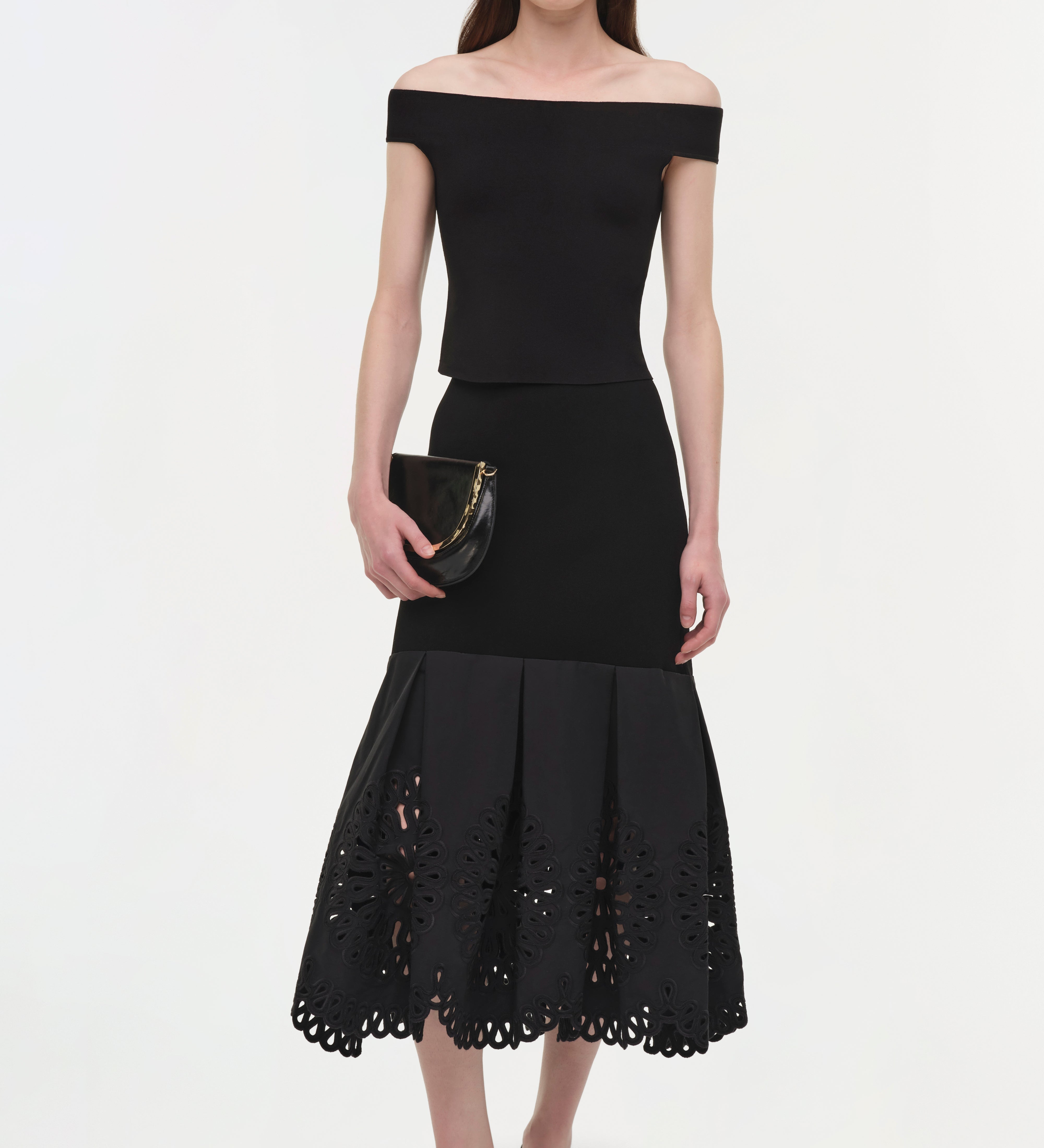 Simkhai - Eveletta Embroidered Knit Midi Skirt