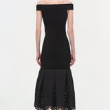 Simkhai - Eveletta Embroidered Knit Midi Skirt