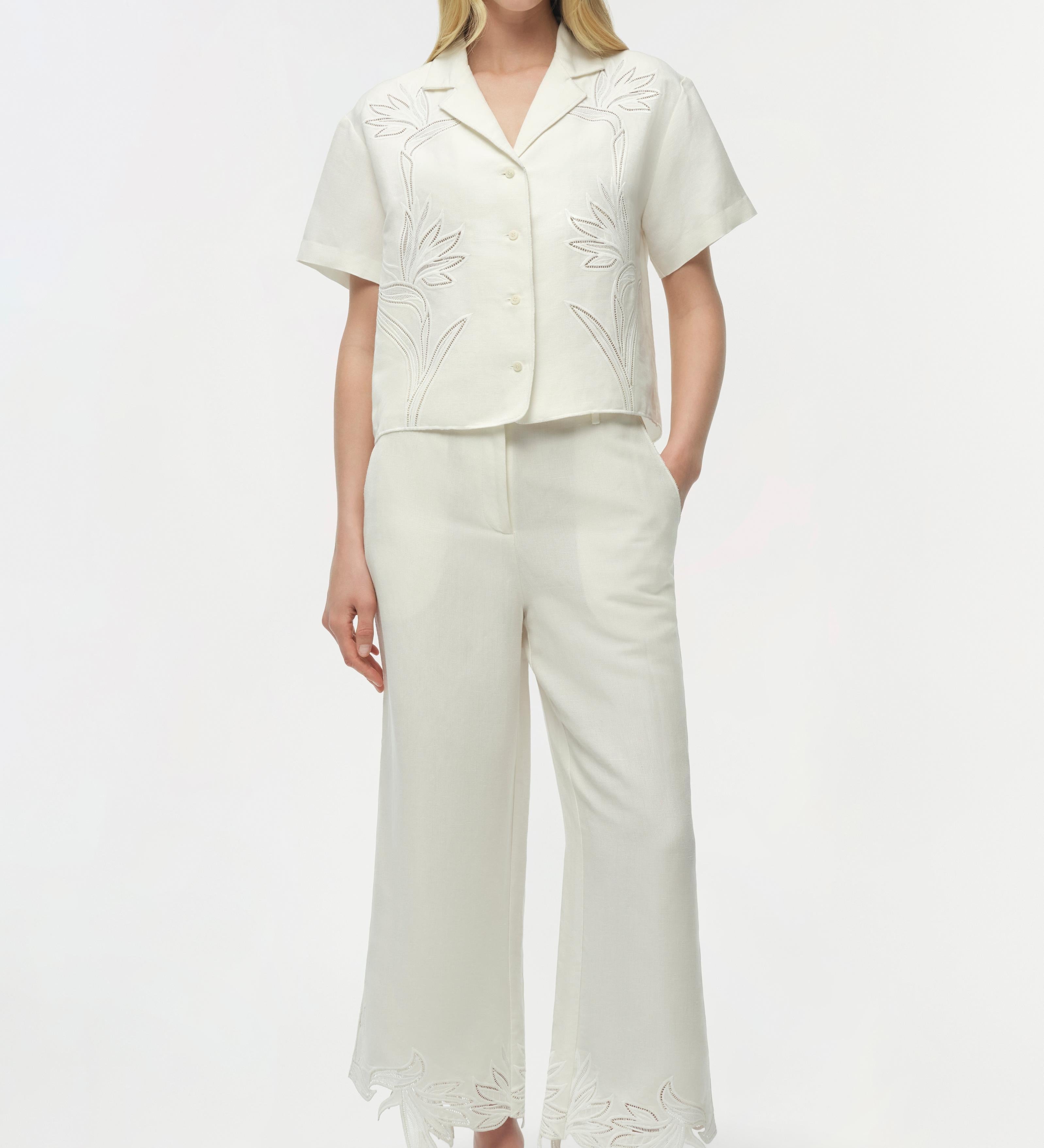 Simkhai - Louisa Embroidered Camp Shirt