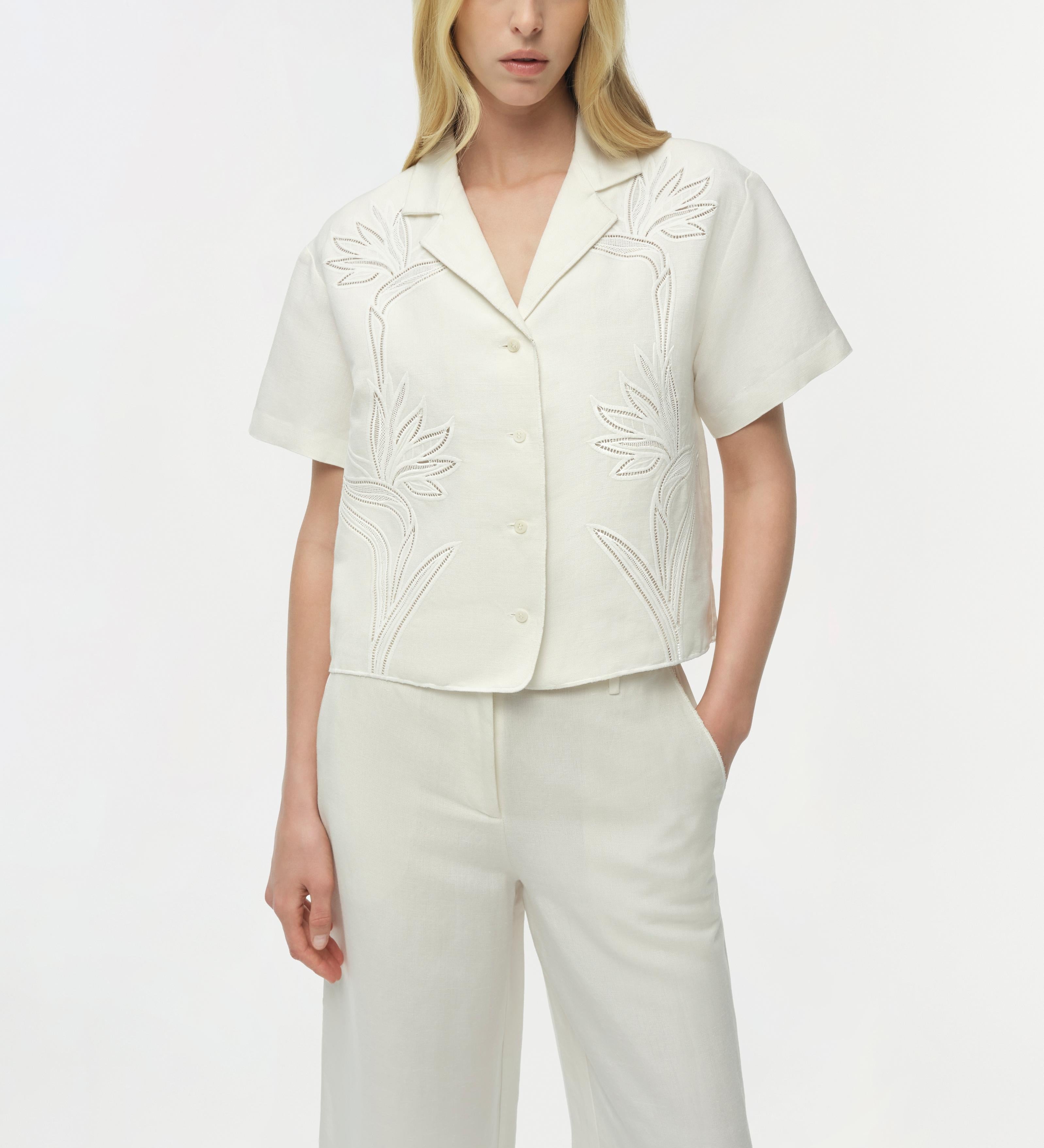 Simkhai - Louisa Embroidered Camp Shirt