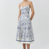 Simkhai - Analise Linen Bustier Midi Dress