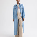 TWP - Cowboy Maxi Dress With Snaps in Denim