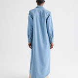 TWP - Cowboy Maxi Dress With Snaps in Denim