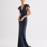 TWP - Lace Gown in Silk Charmeuse