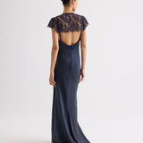 TWP - Lace Gown in Silk Charmeuse