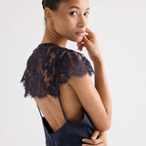 TWP - Lace Gown in Silk Charmeuse