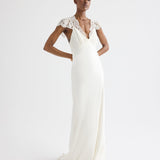TWP - Lace Gown in Silk Charmeuse