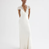TWP - Lace Gown in Silk Charmeuse
