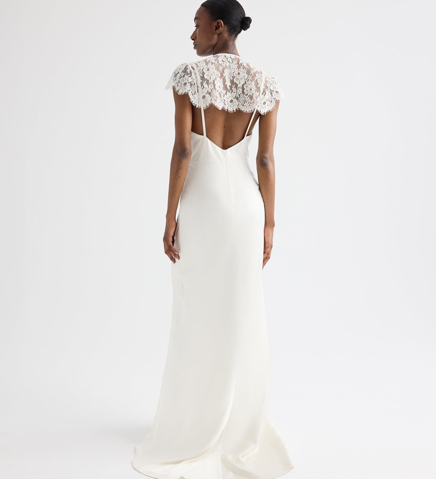 TWP - Lace Gown in Silk Charmeuse