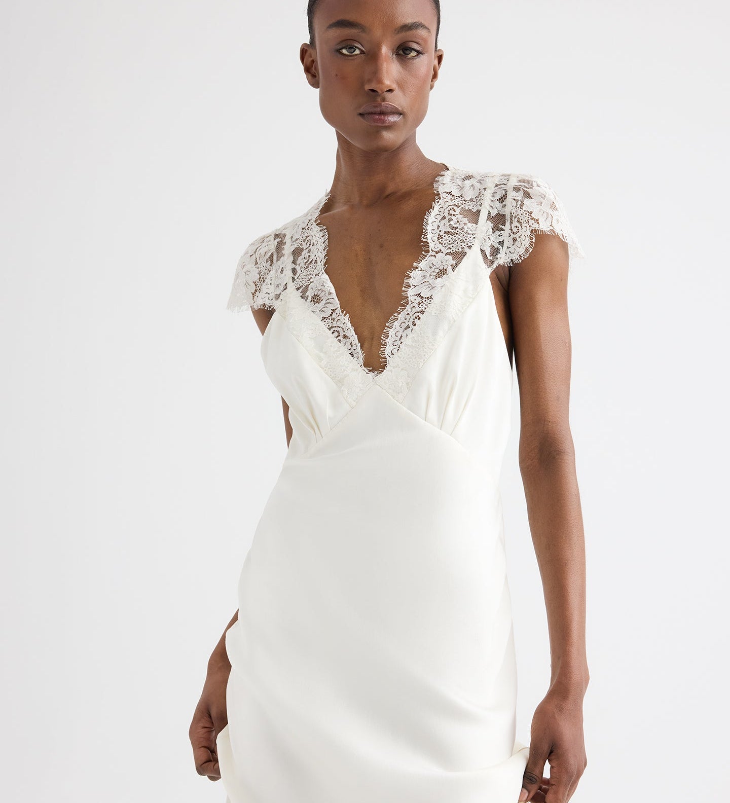 TWP - Lace Gown in Silk Charmeuse