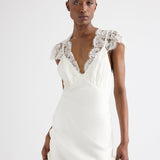 TWP - Lace Gown in Silk Charmeuse