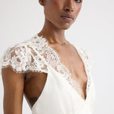 TWP - Lace Gown in Silk Charmeuse