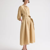 TWP - Maxi Dress With 3/4 Poet Sleeve in Fluid Linen