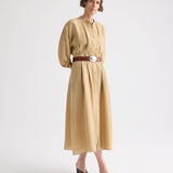 TWP - Maxi Dress With 3/4 Poet Sleeve in Fluid Linen