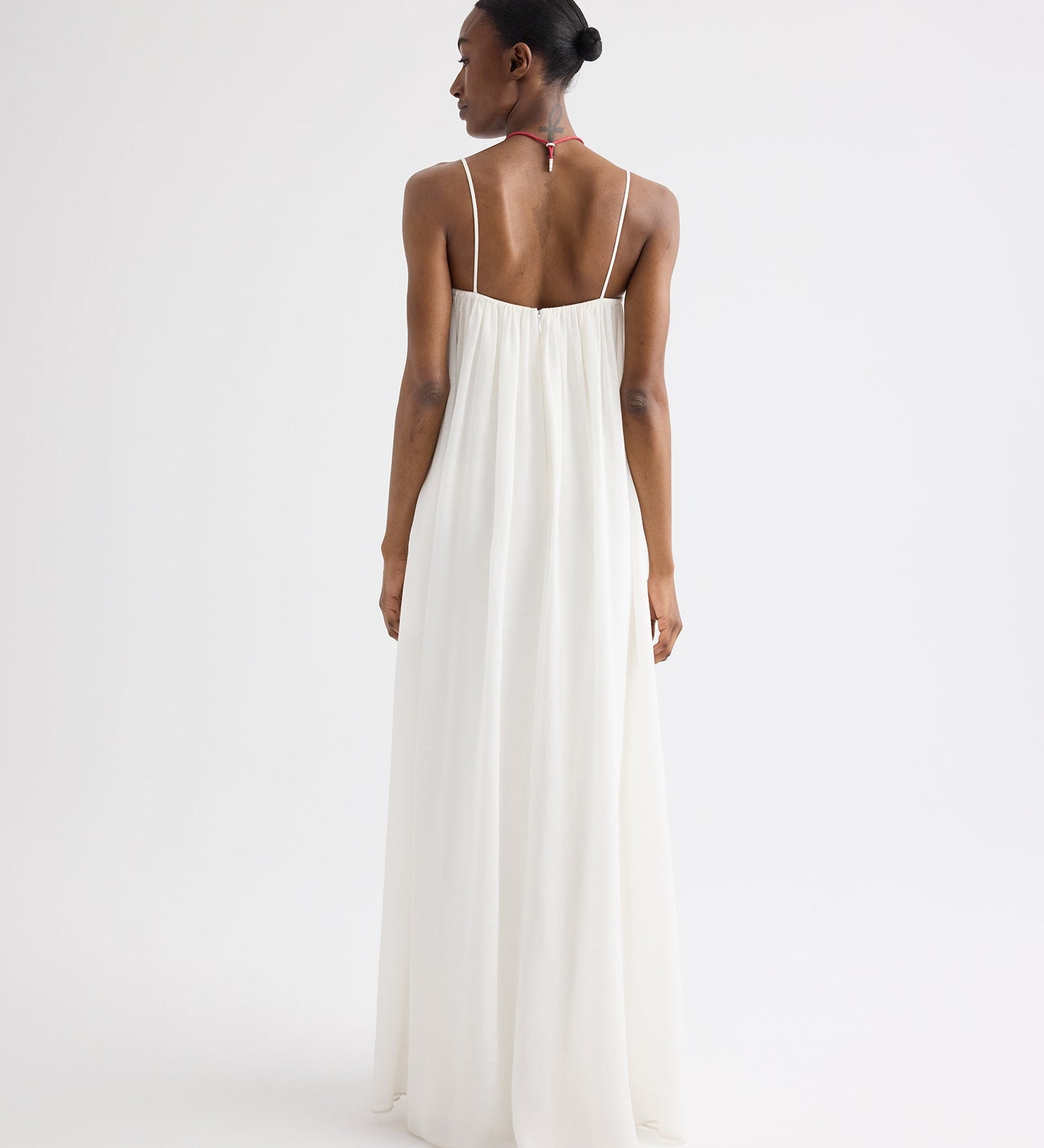 TWP - Shirred Column Dress in Linen Viscose