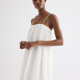 TWP - Shirred Column Dress in Linen Viscose