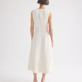 TWP - Crew Neck Dress With Darts in Coated Viscose Linen
