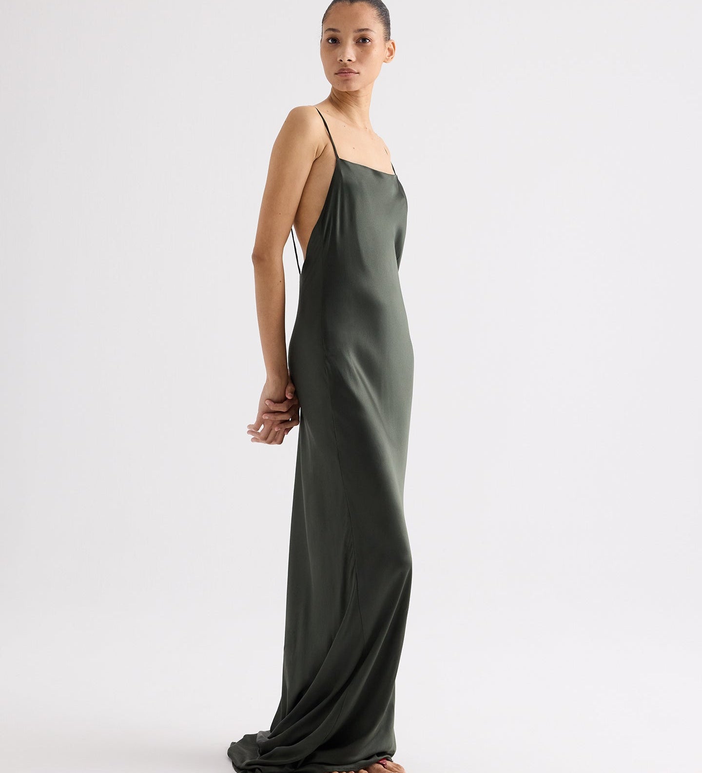 TWP - Scoop Back Slip Dress in Stretch Superwashed Silk