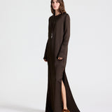 TWP - NIGHTFALL DRESS - TURKISH COFFEE
