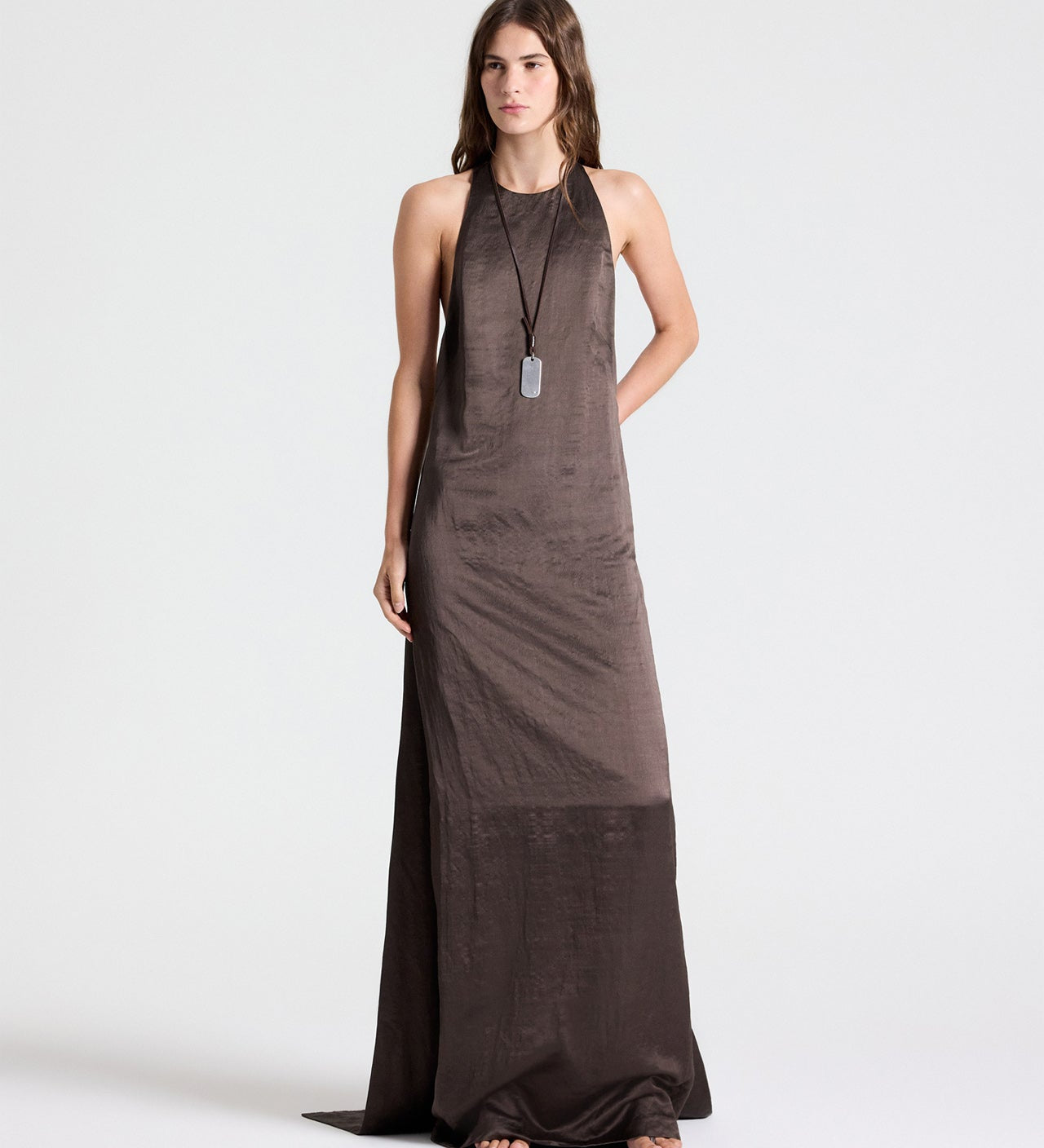 TWP - T - BACK TRAIN GOWN - TURKISH COFFEE