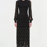 Simkhai - Melva Knit Embellished Midi Skirt