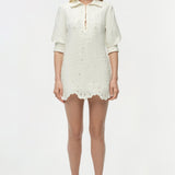 Simkhai - Freya Embroidered Linen Mini Dress