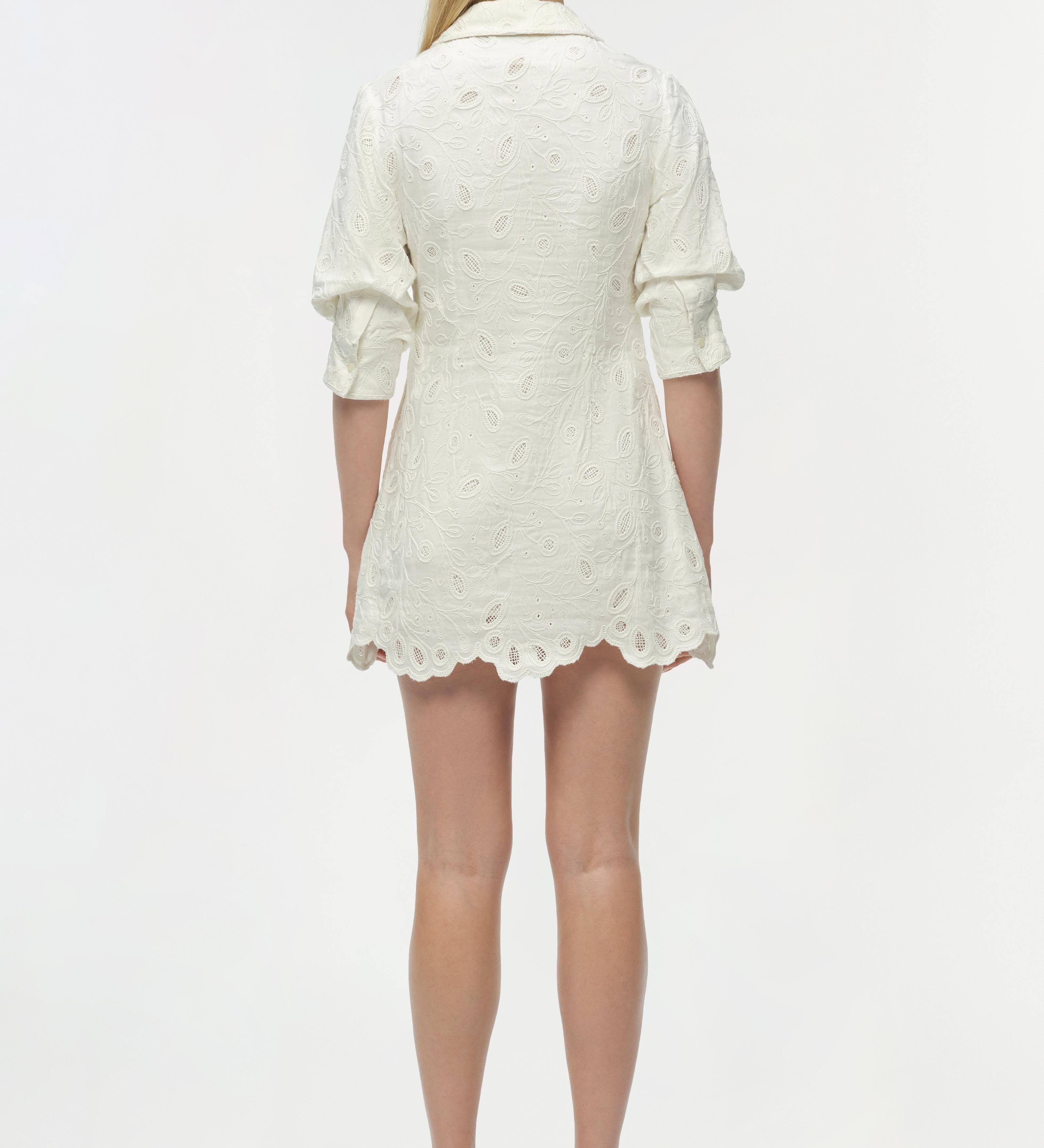 Simkhai - Freya Embroidered Linen Mini Dress