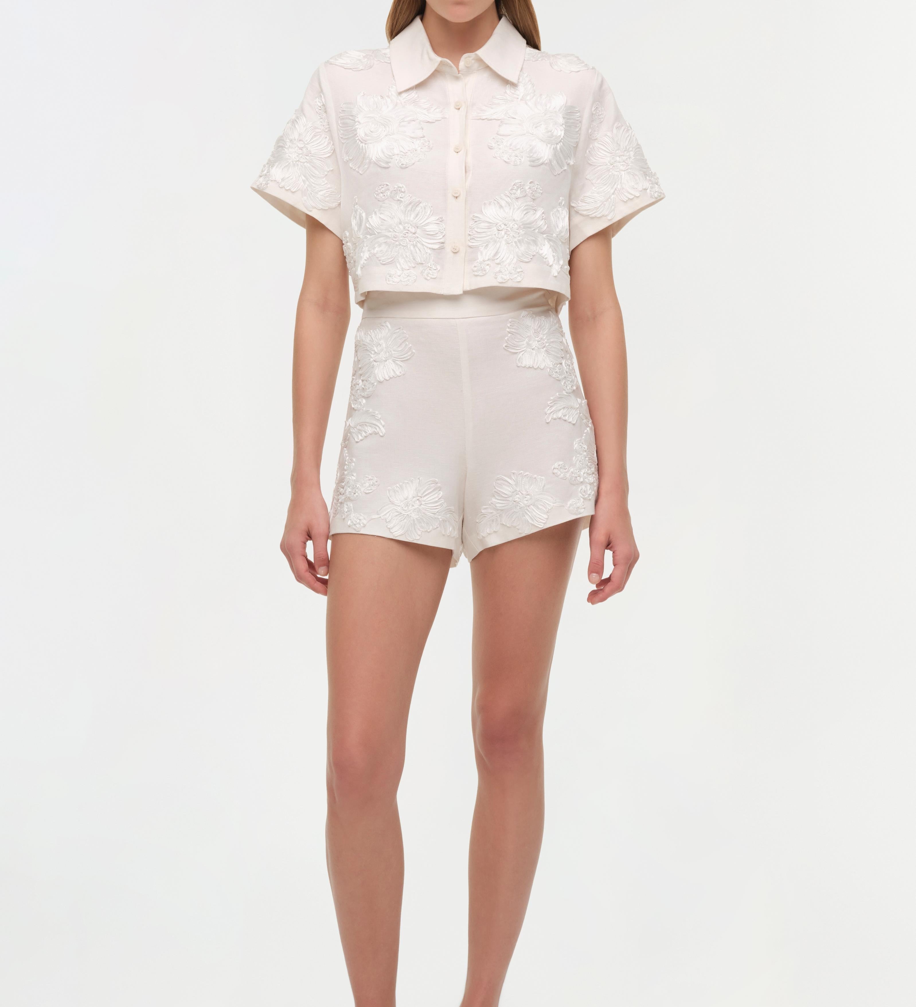 Simkhai - Callie Soutache Linen Camp Shirt