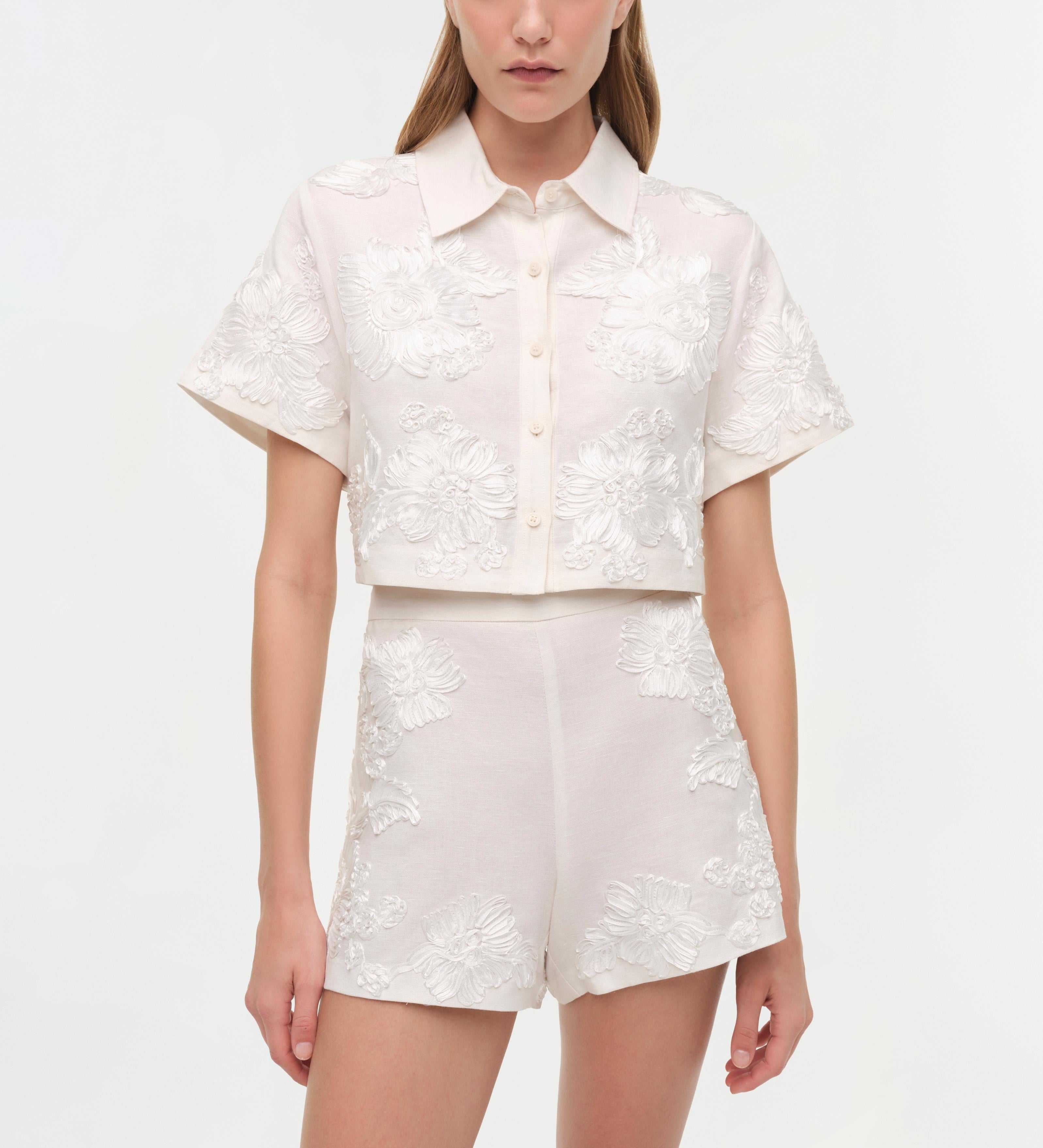 Simkhai - Callie Soutache Linen Camp Shirt