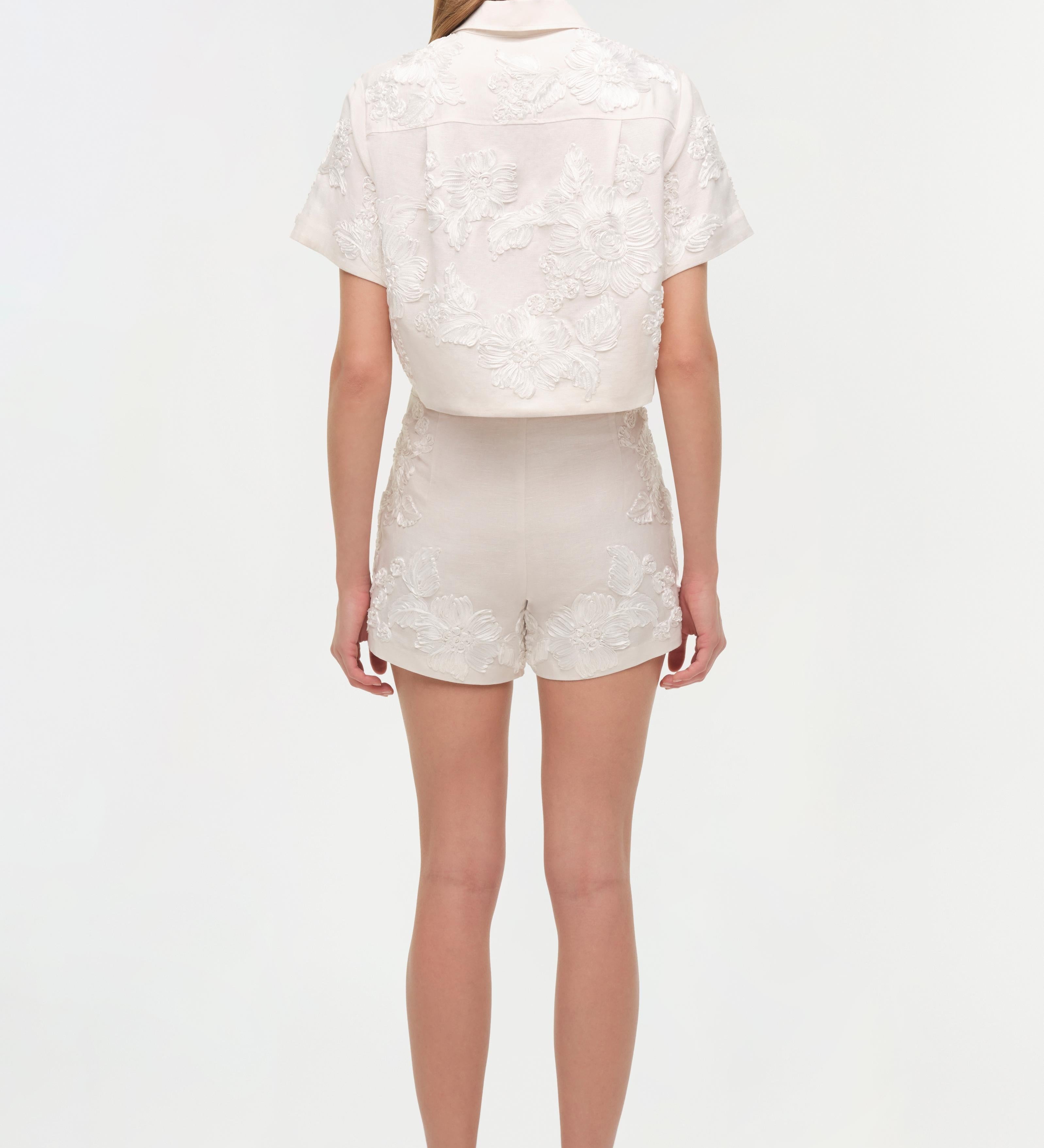 Simkhai - Callie Soutache Linen Camp Shirt