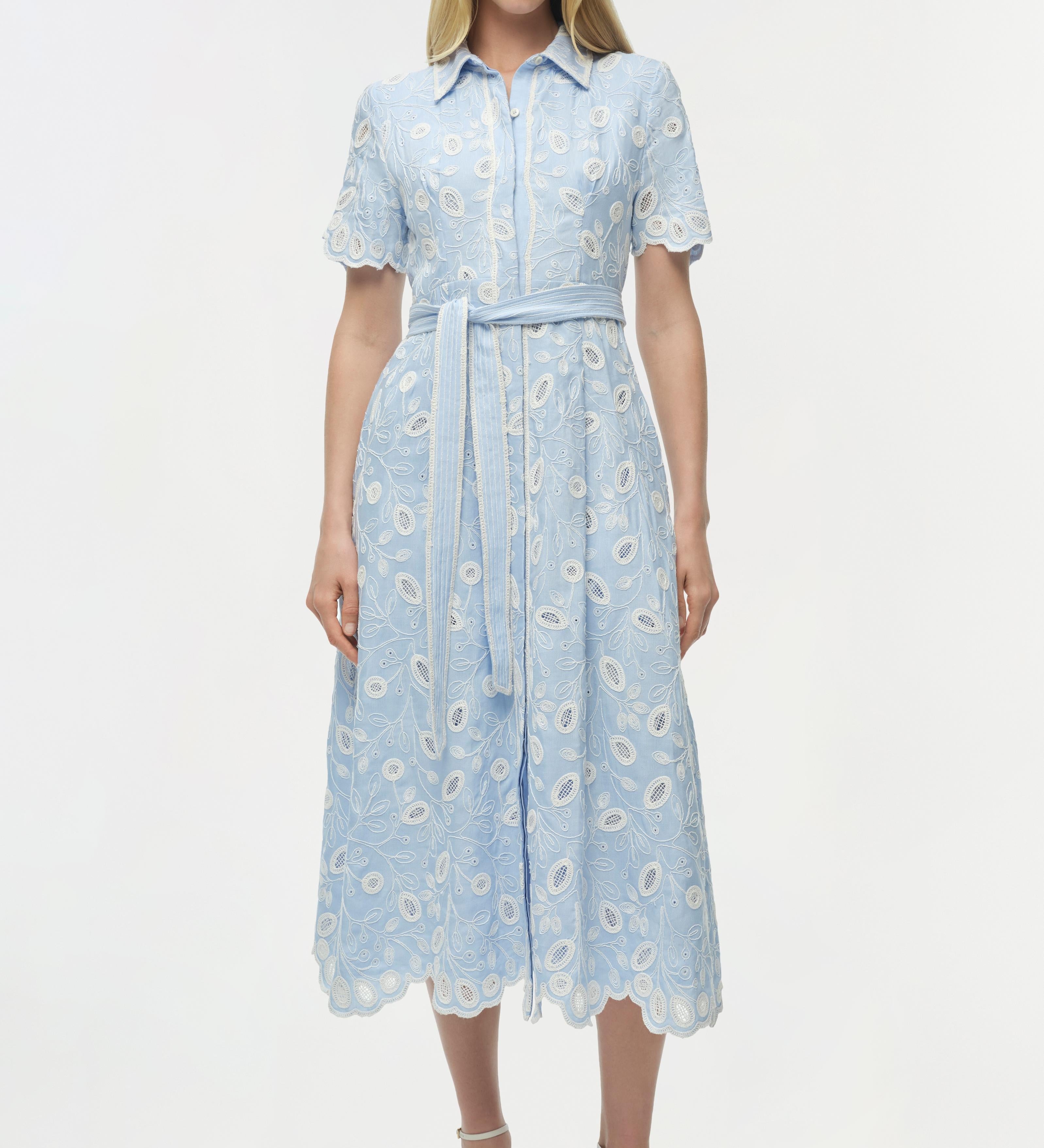 Simkhai - Audria Belted Linen Midi Dress