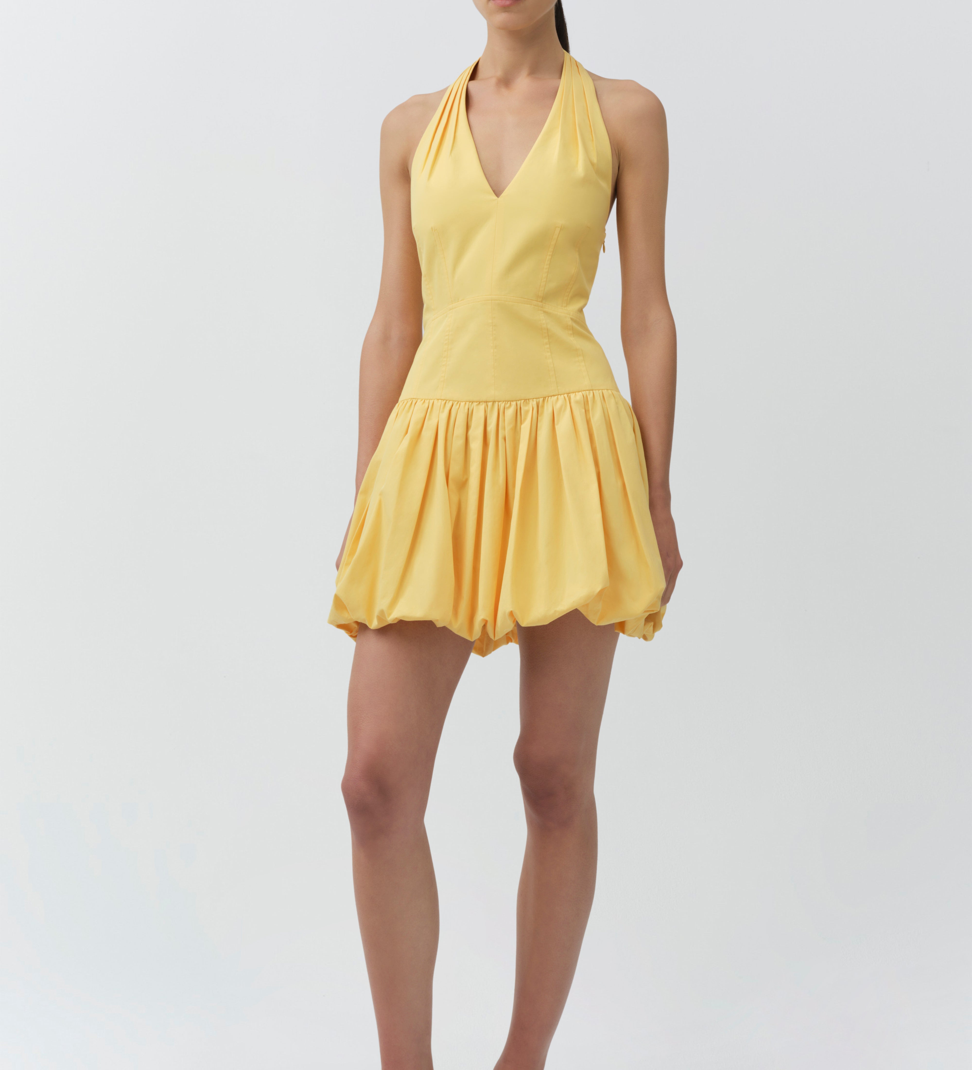 Simkhai - Brooke Cotton Halter Mini Dress