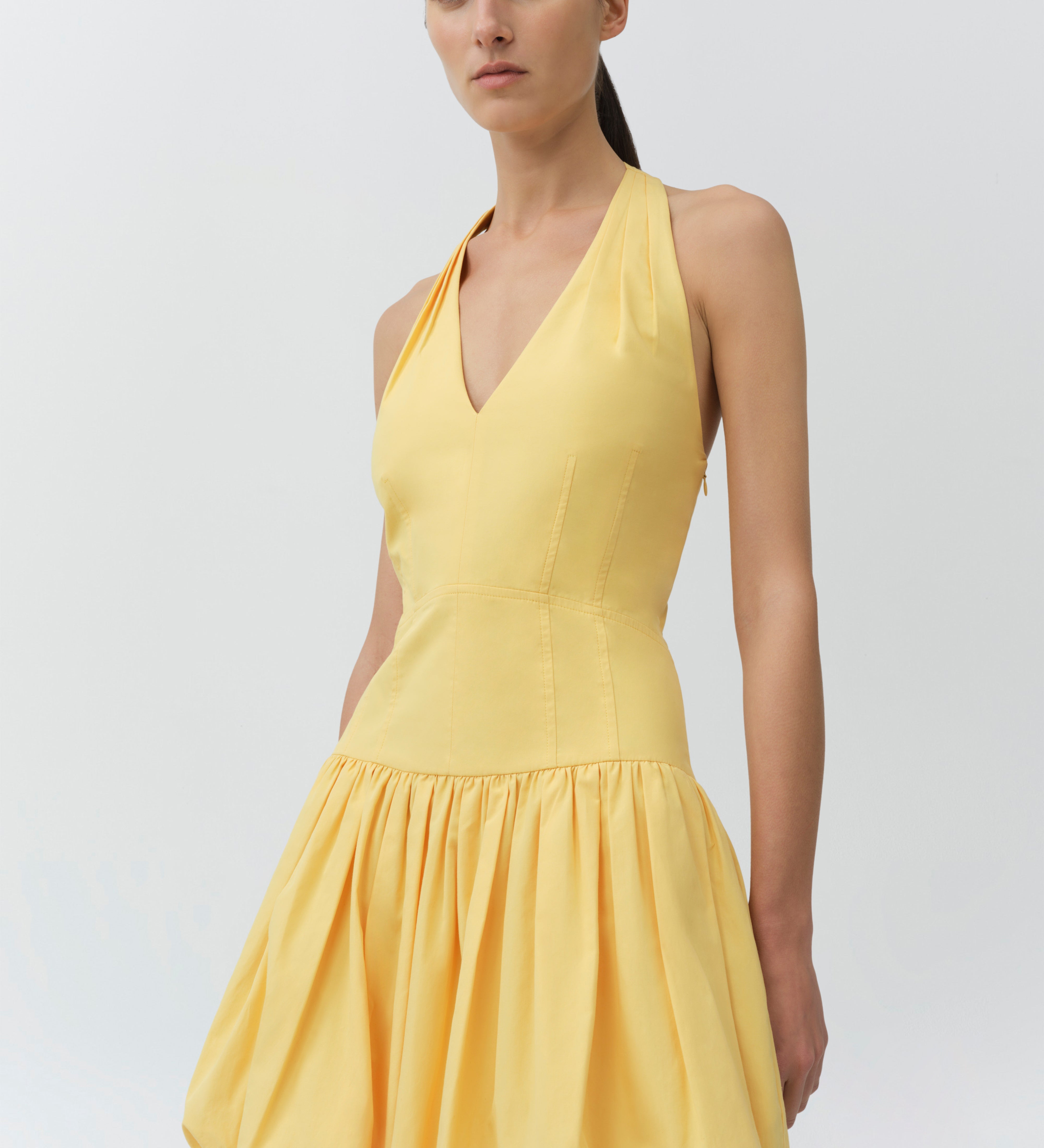 Simkhai - Brooke Cotton Halter Mini Dress