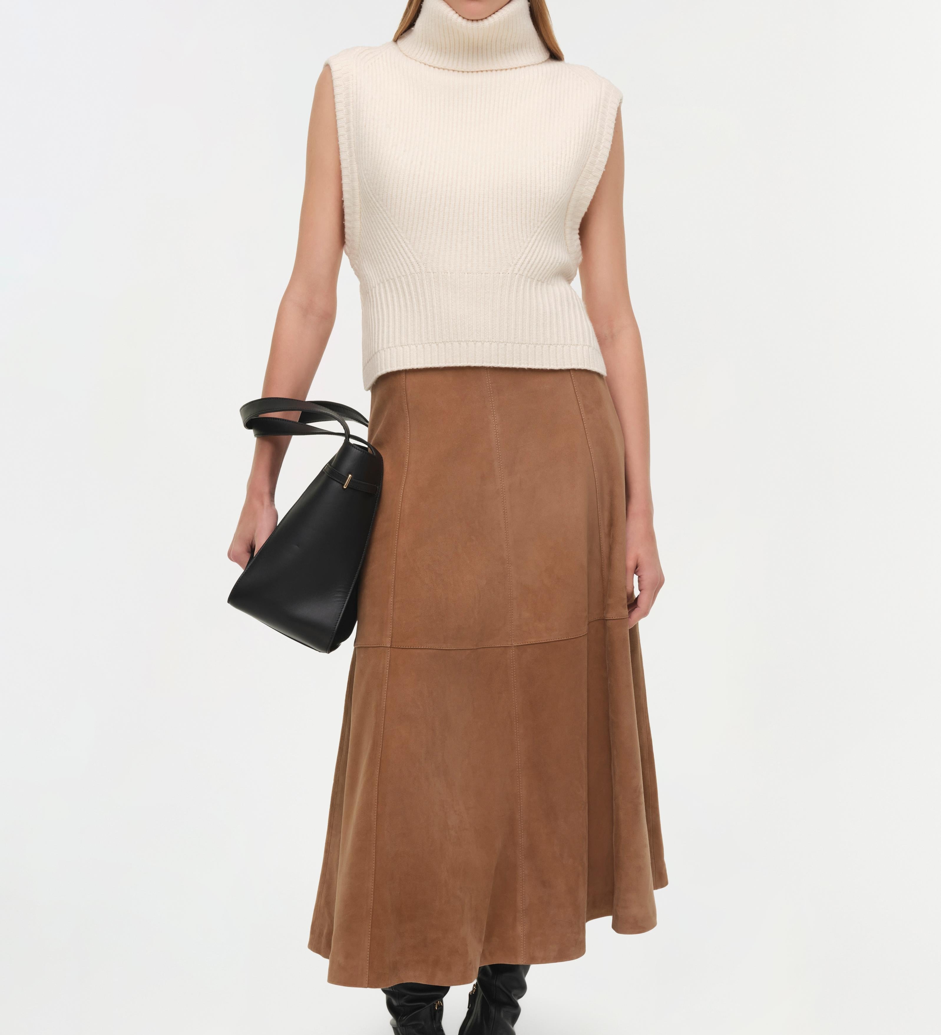 Simkhai - Bonnie Suede Midi Skirt