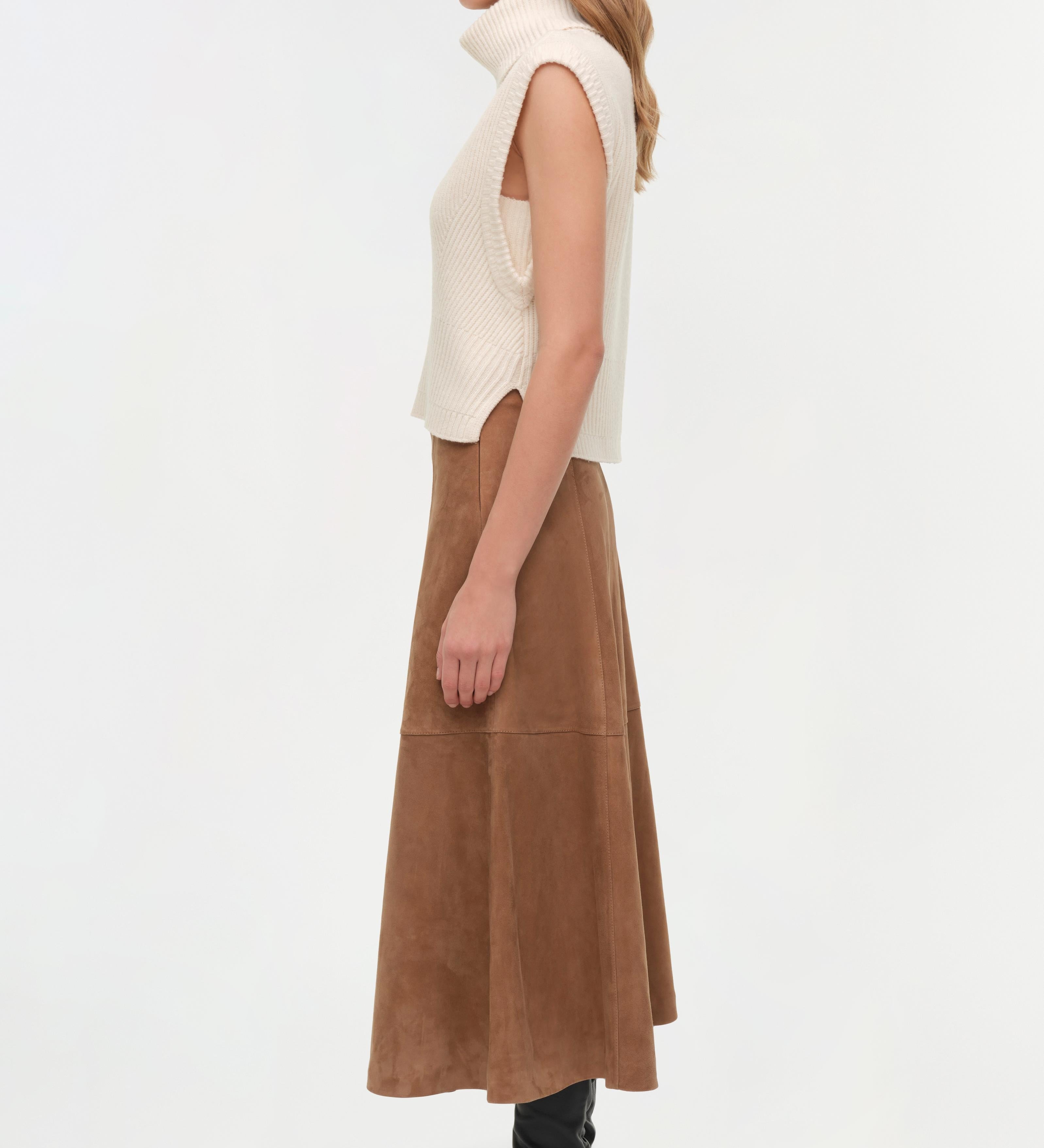 Simkhai - Bonnie Suede Midi Skirt