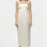 Simkhai - Enid Satin Bustier Midi Dress