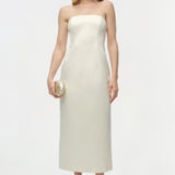 Simkhai - Enid Satin Bustier Midi Dress