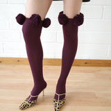 Conner Ives - The Pom Pom Sock - Burgundy