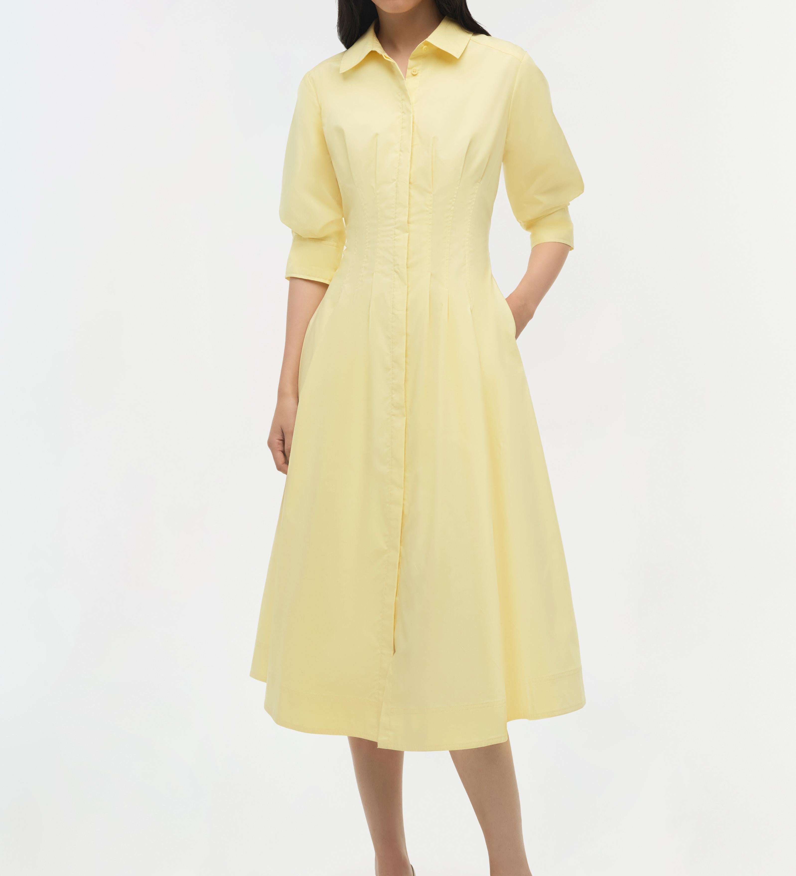 Simkhai - Jazz Cotton Pintuck Midi Dress