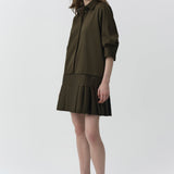 Simkhai - Regina Pleated Mini Shirt Dress