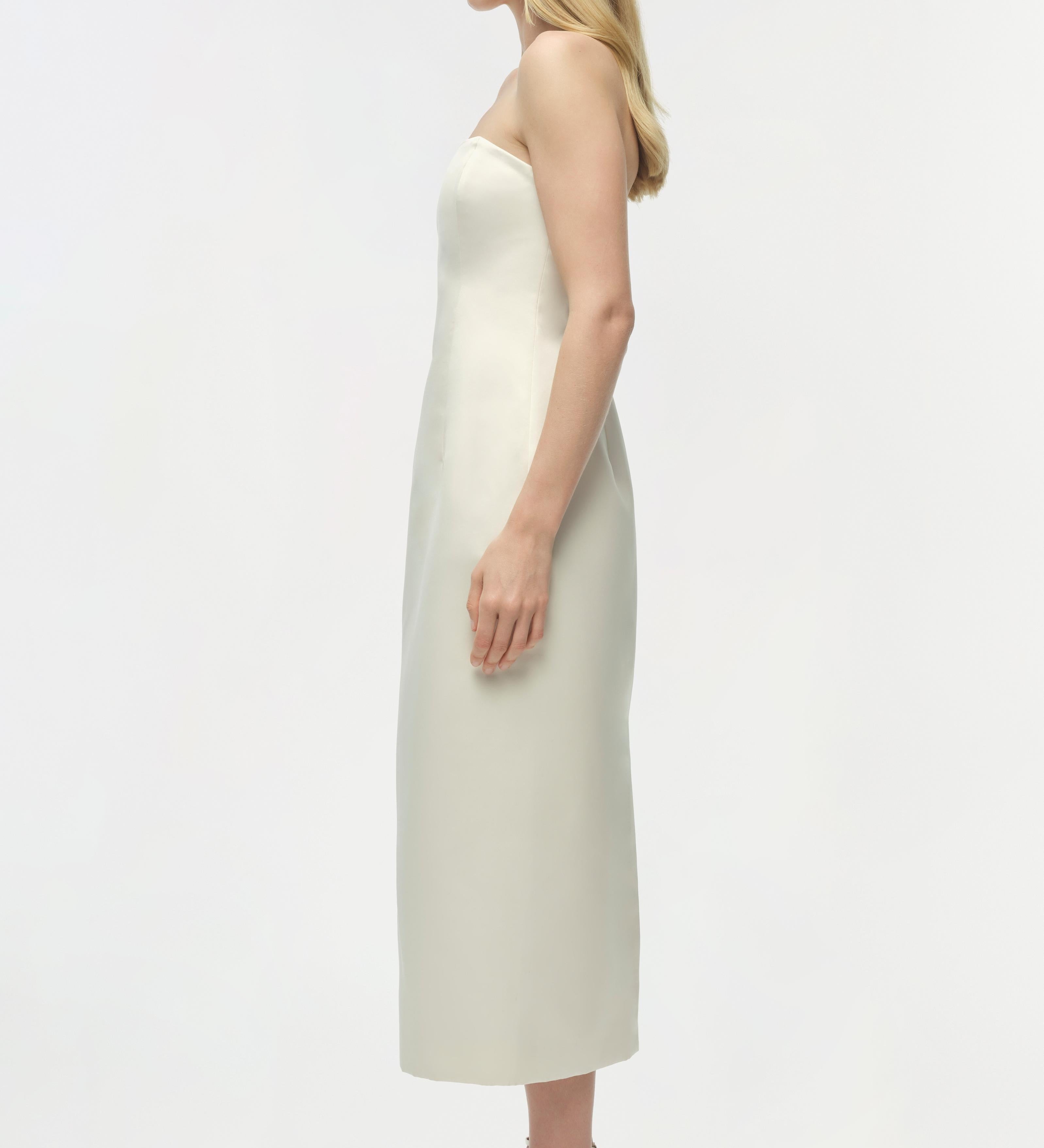 Simkhai - Enid Satin Bustier Midi Dress