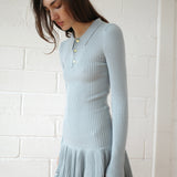 Conner Ives - The Pom Pom Polo Dress - Grey