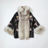 Conner Ives - The Demi Couture Reconstituted Vintage Fur and Silk Robe - Black