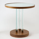Lemieux Et Cie - Jacques Adnet Attributed Glass & Mirror Side Table