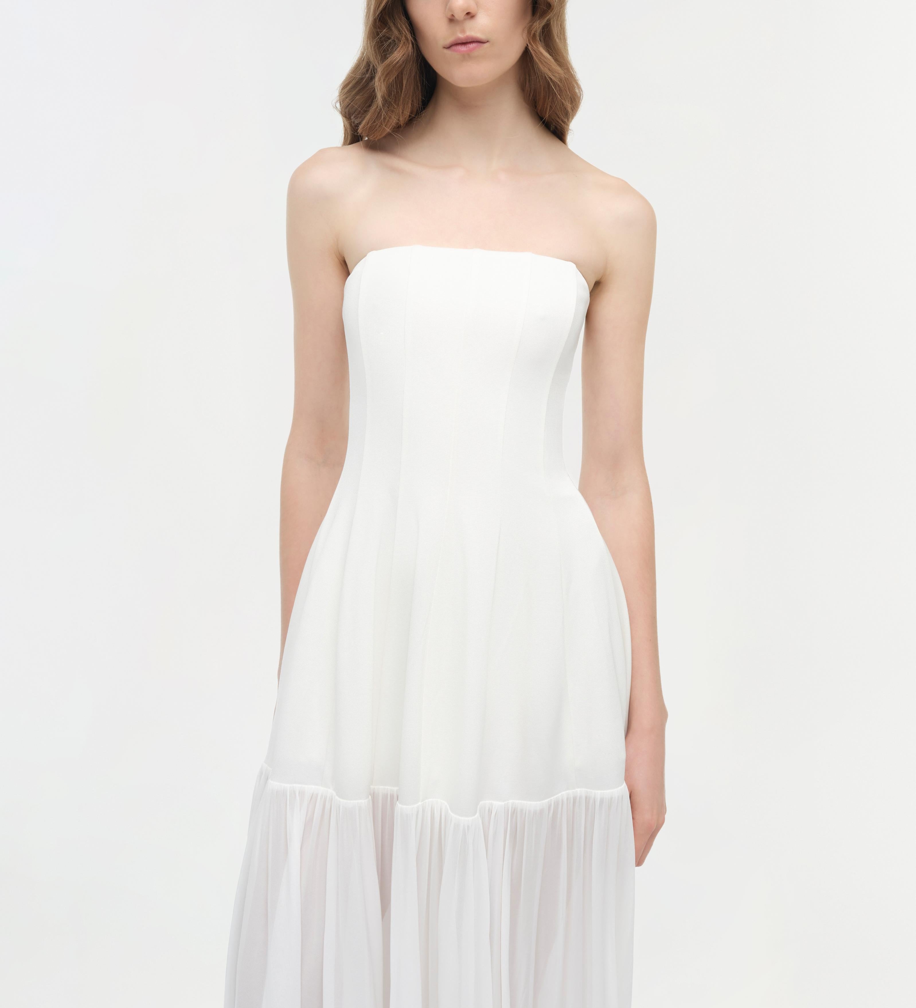 Simkhai - Sandrine Draped Jersey Bustier Midi Dress