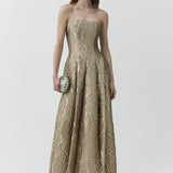 Simkhai - Celeste Metallic Jacquard Gown