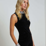 L'AGENCE - Madelyn Embellished Velvet Top