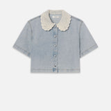 FRAME - The Crochet Collar Shirt -- Florida