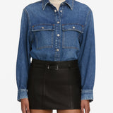 FRAME - The Long Sleeve Hi-Low Shirt -- Wander